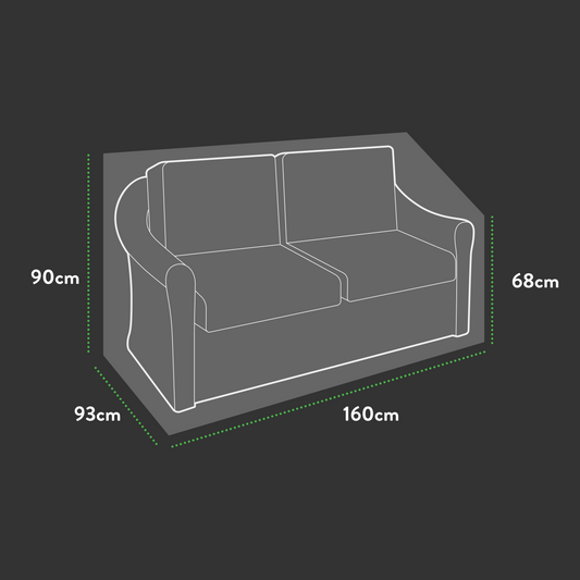 Premium Modular 2 Seater Sofa - 160 X 93 X 68/90 H