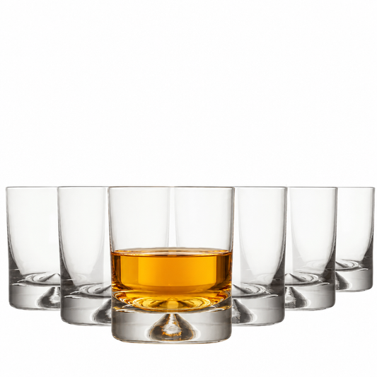 Krosno Dimple Base Whisky Tumblers - 350ml - Set of 6