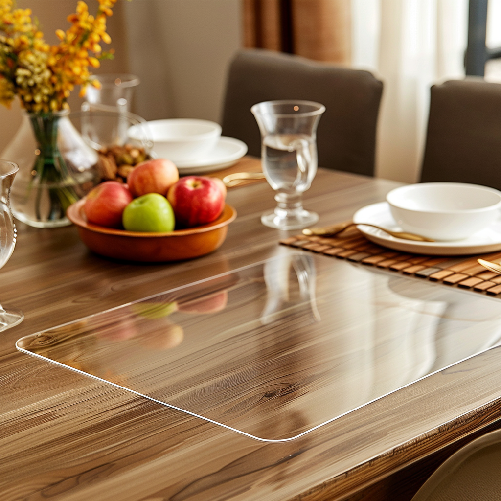 PVC Dining Table Mat - Transparent