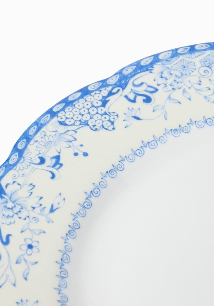 Virginia Blue and White Dinner Plates  - Set of 4