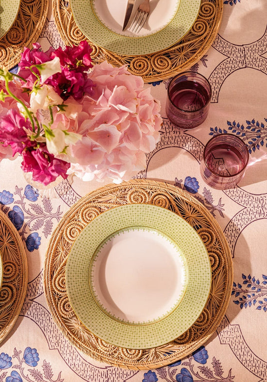 Green Apple Lace Dinner Plates - Set of 4