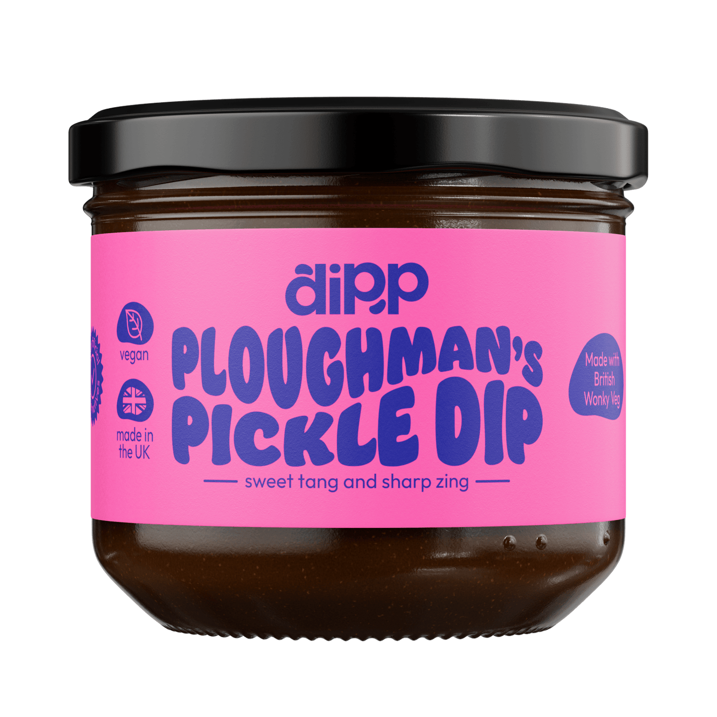 Dipp Ploughman’s Pickle Dip 350g – Tangy British Pickle Dip with No Artificial Preservatives