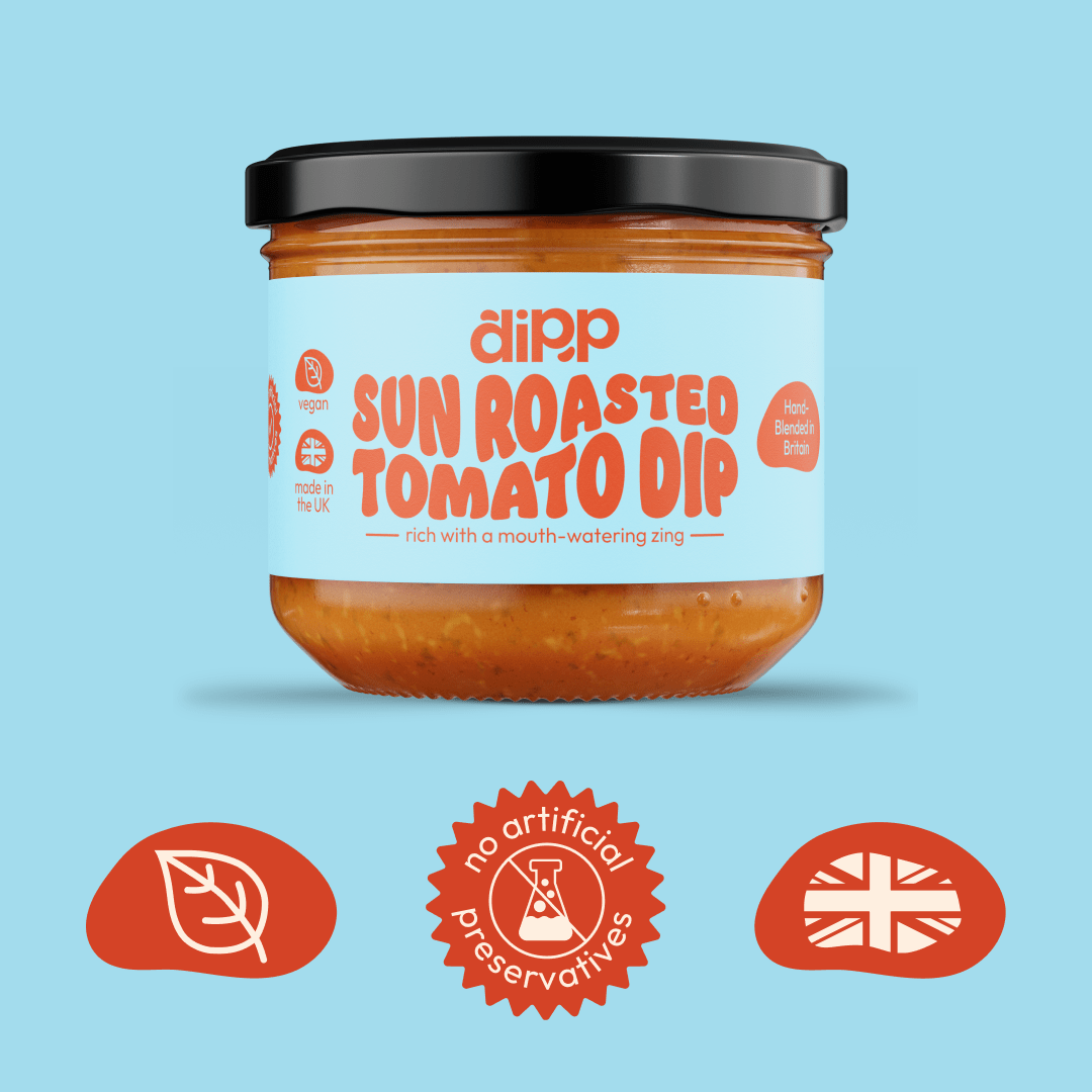 Dipp Sun Roasted Tomato Dip 350g – Rich Tomato Dip with No Artificial Preservatives