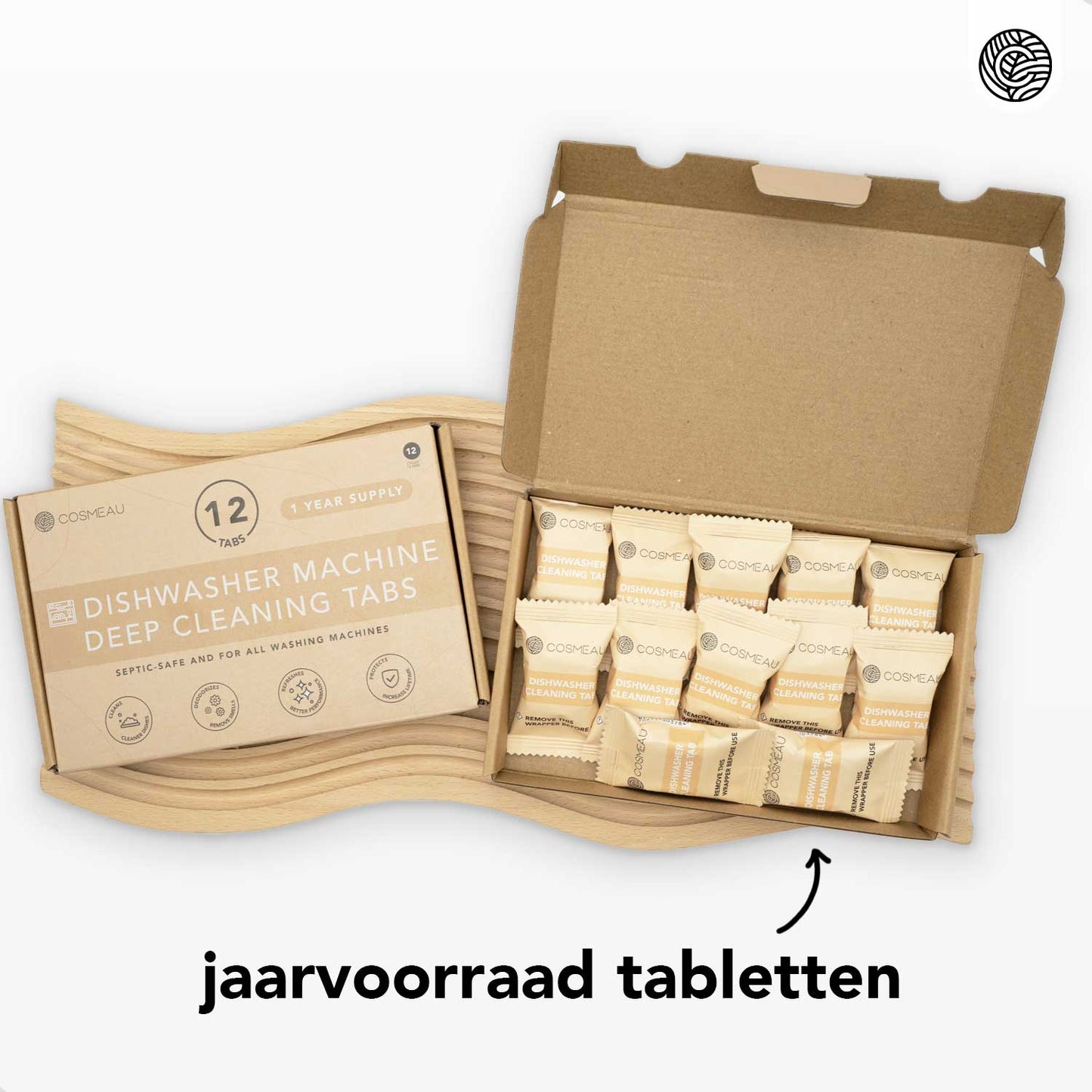 Dishwasher Deep Cleaning Tablets – 12 Pack for Fresh & Efficient Machines