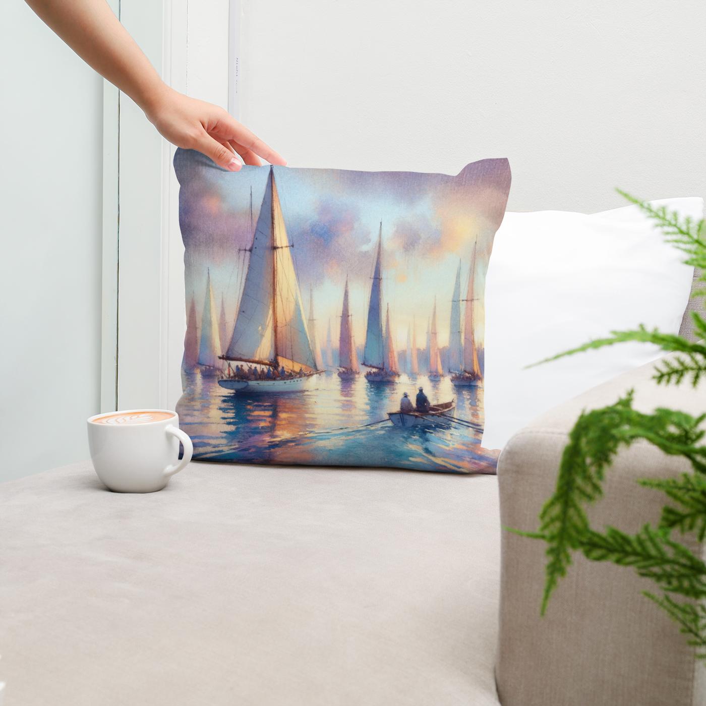Dawn's Regatta Cotton Cushion
