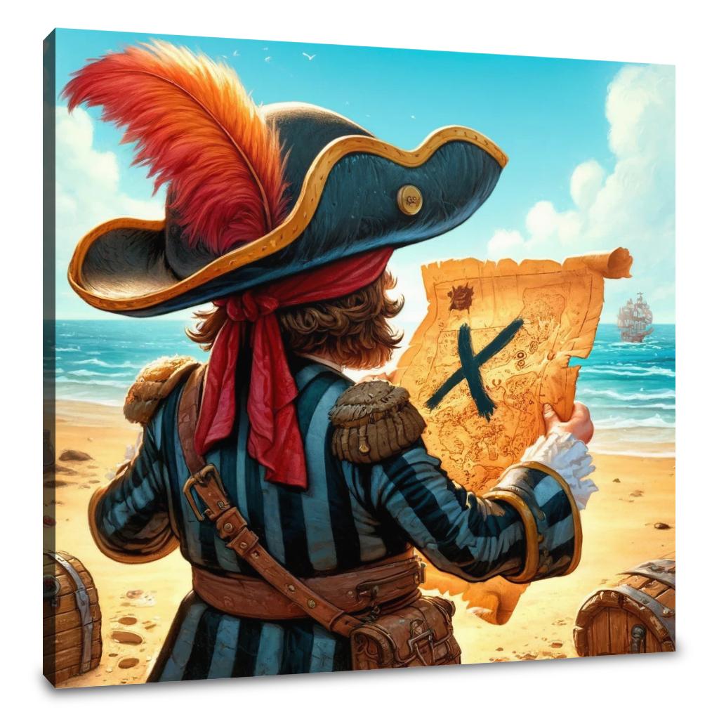 Pirate's Treasure Map Canvas