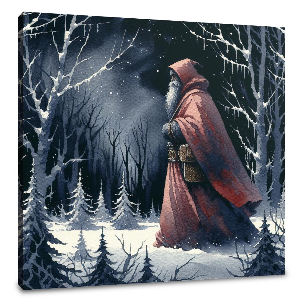 Sombre Santa's Journey Canvas