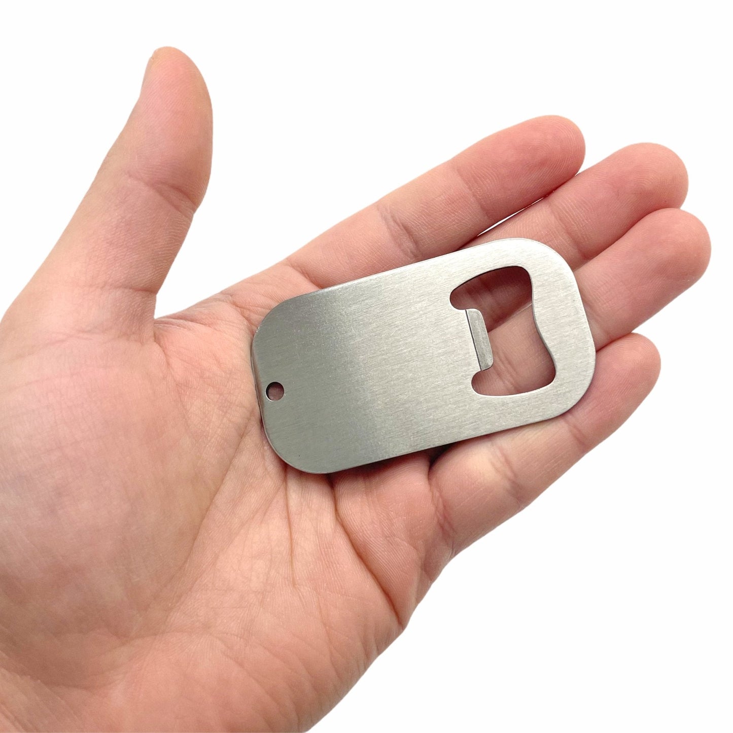 Dog Tag Shaped Stainless Steel Bottle Opener
