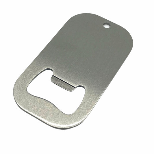 Dog Tag Shaped Stainless Steel Bottle Opener