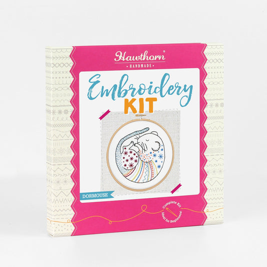Dormouse Embroidery Kit for Beginners