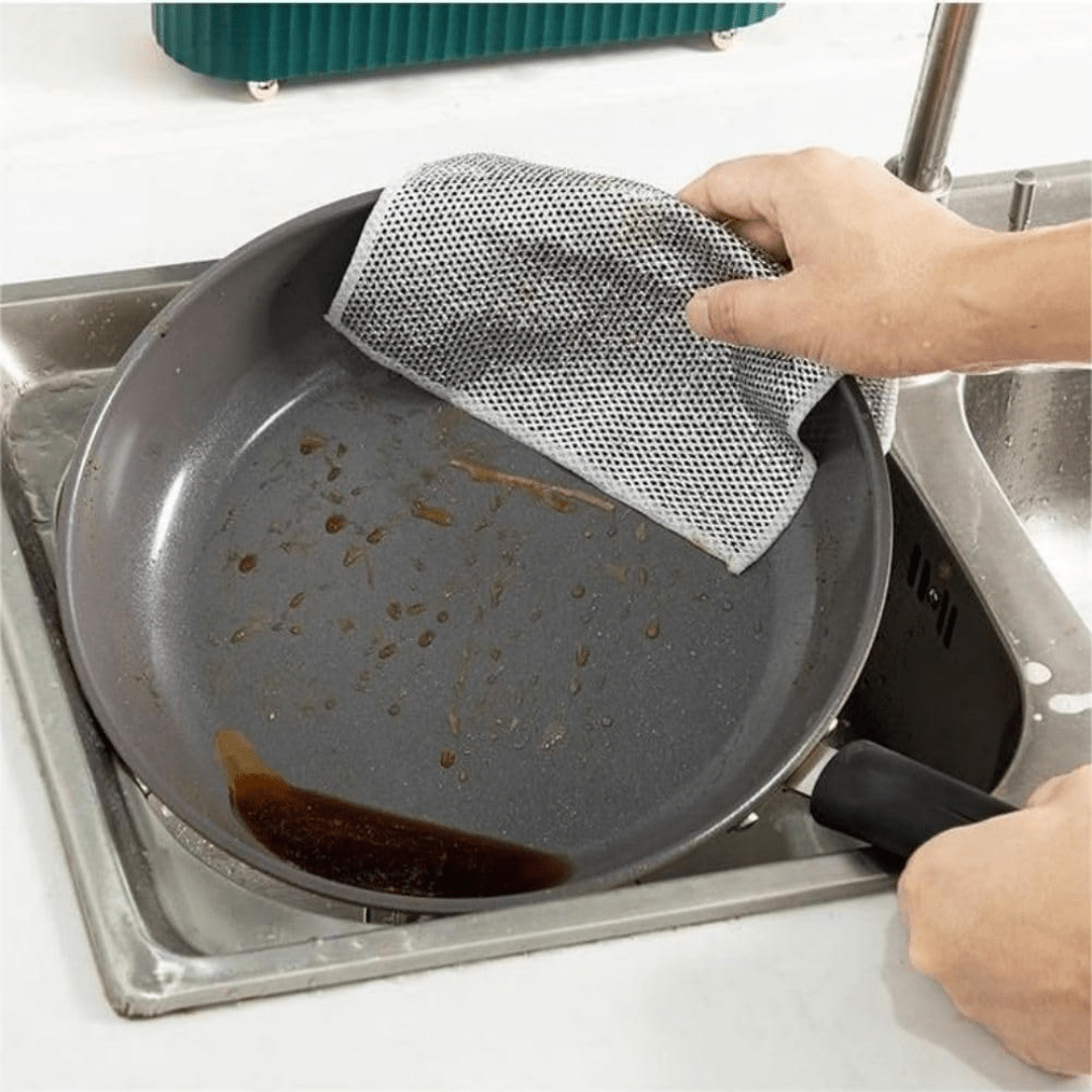Double-Sided Multifunctional Wire Dishcloths – Non-Scratch, Heavy-Duty Cloths | 10 Pack