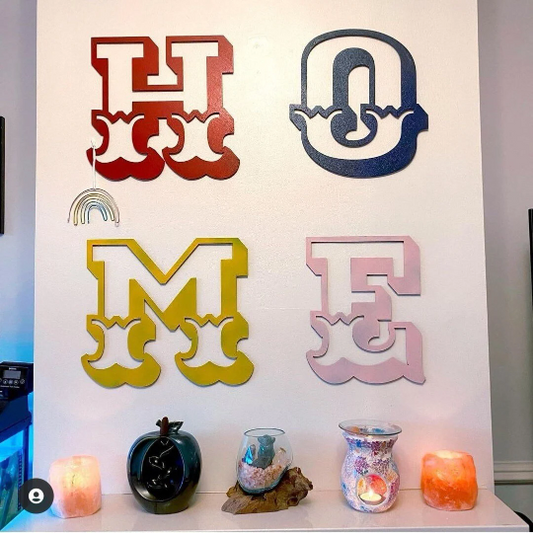 5" and 12" Metal Coloured Carnival Letters