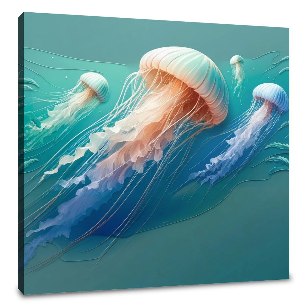 Graceful Jellyfish Canvas
