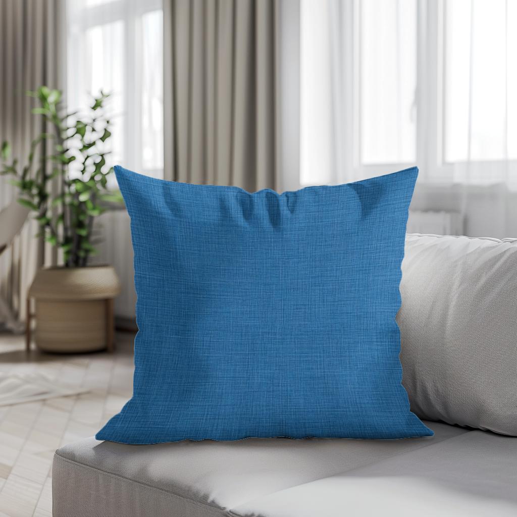 Pure Blue Cotton Cushion