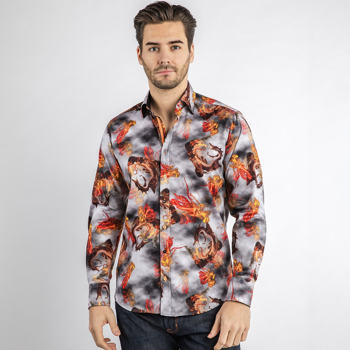 Dragon Fire Print Shirt
