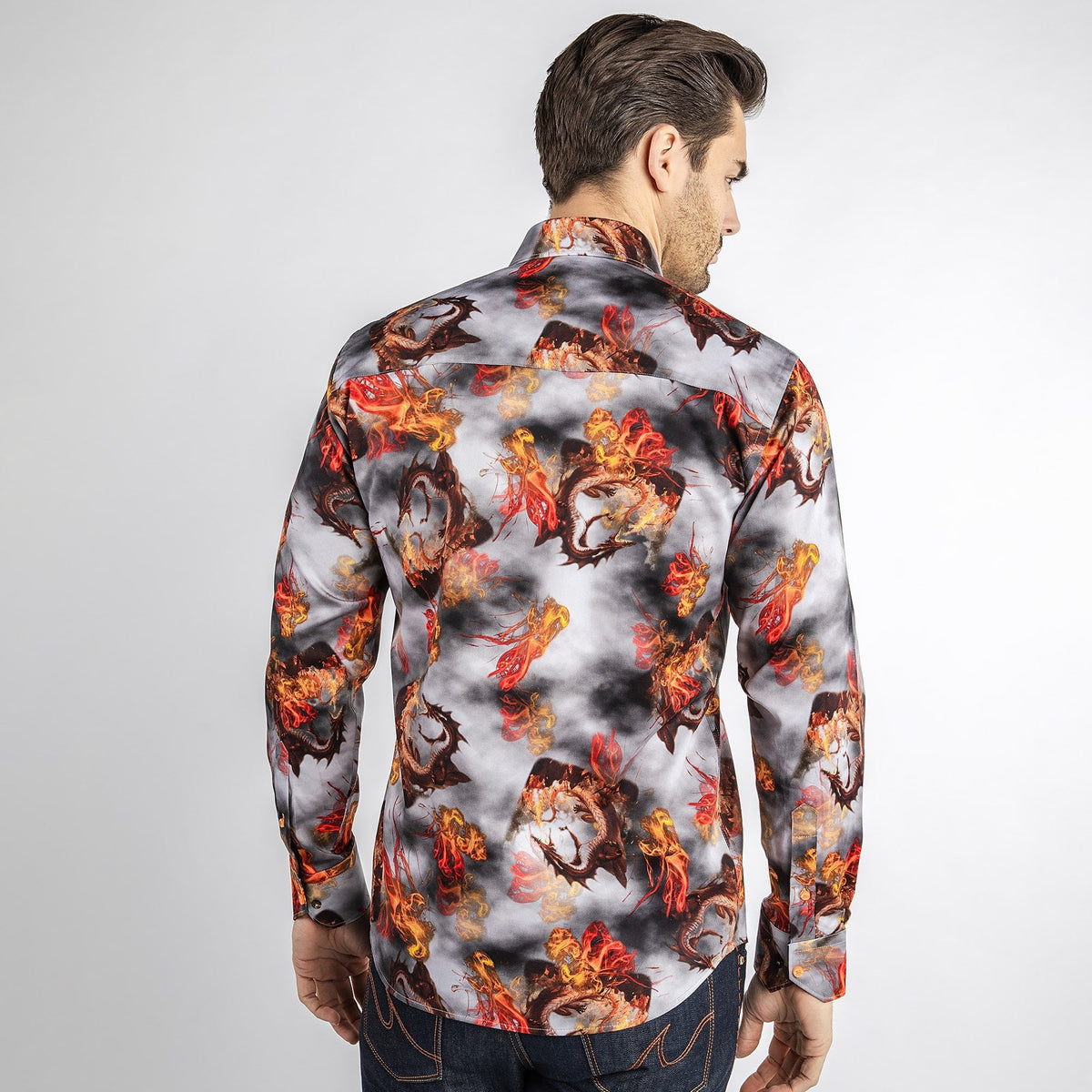 Dragon Fire Print Shirt