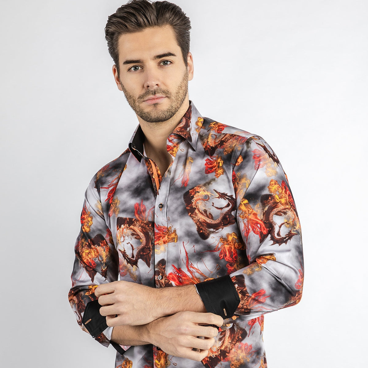 Dragon Fire Print Shirt