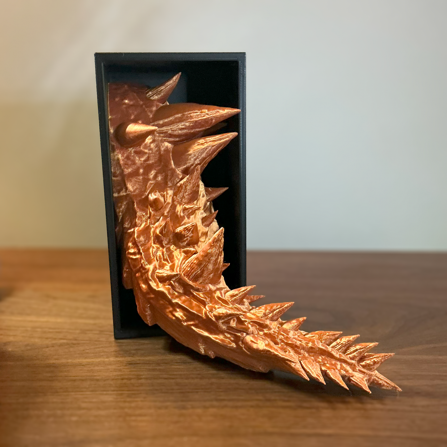 3D Dragon Book Nook – Hand-Painted Fantasy Shelf Insert (Head, Tail, or Full Set)