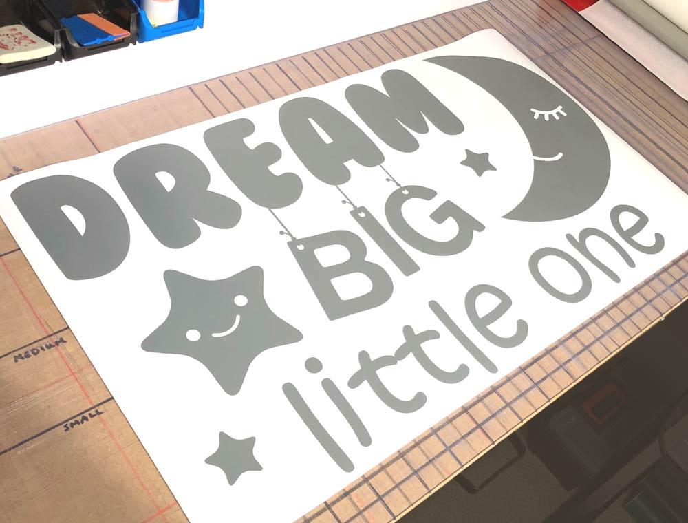 Dream Big Little One Wall Sticker – Inspirational Nursery Wall Decal for Baby