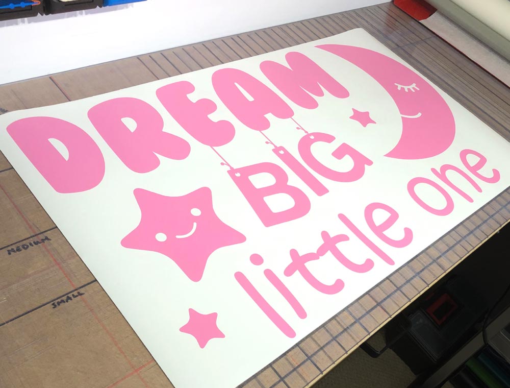 Dream Big Little One Wall Sticker – Inspirational Nursery Wall Decal for Baby