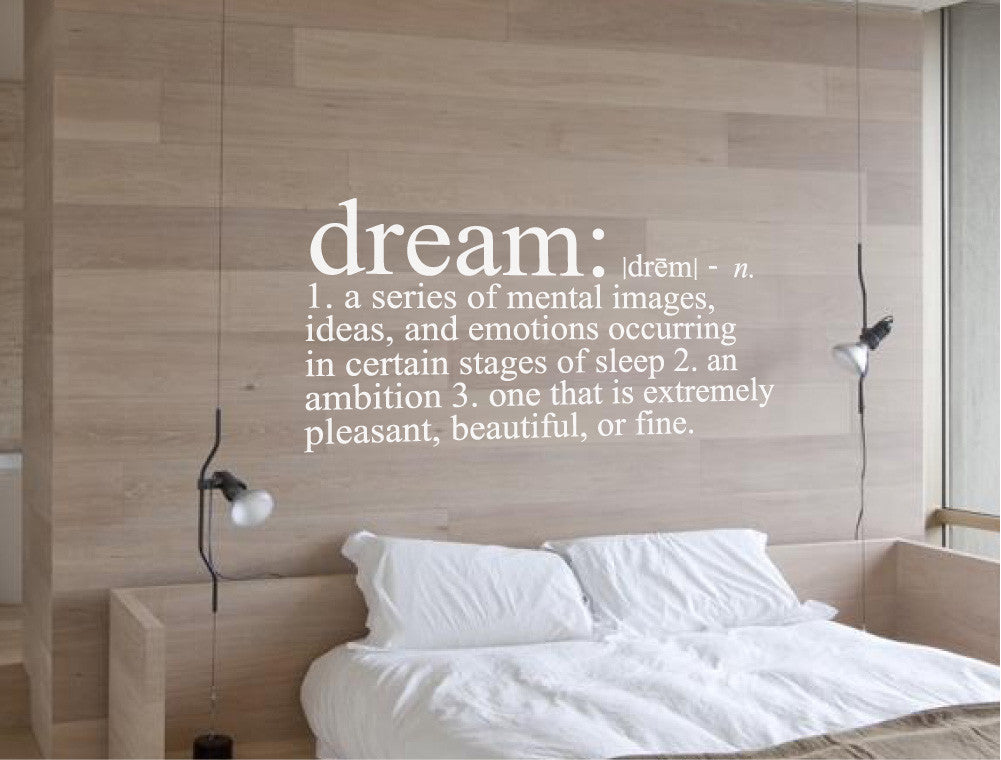 Dream definition bedroom wall sticker