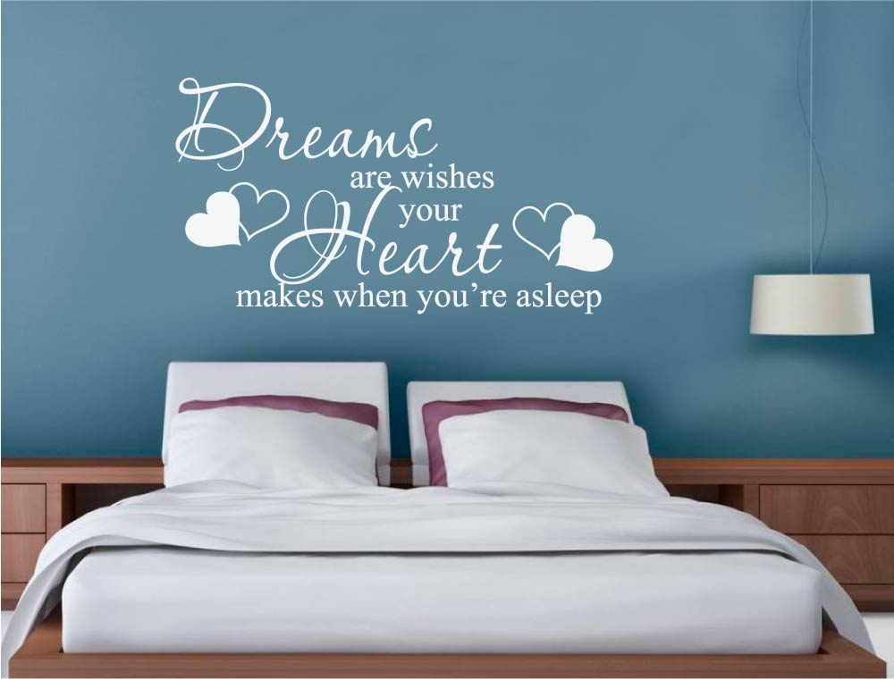 Dreams Are Wishes Wall Sticker Quote – Inspirational Bedroom Decor