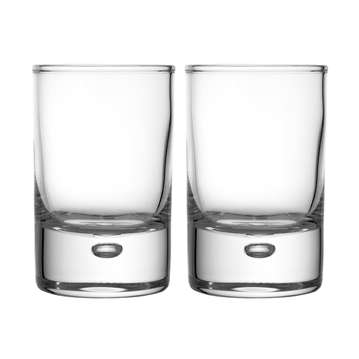 Bubble Base Double Shot Glasses set x 2