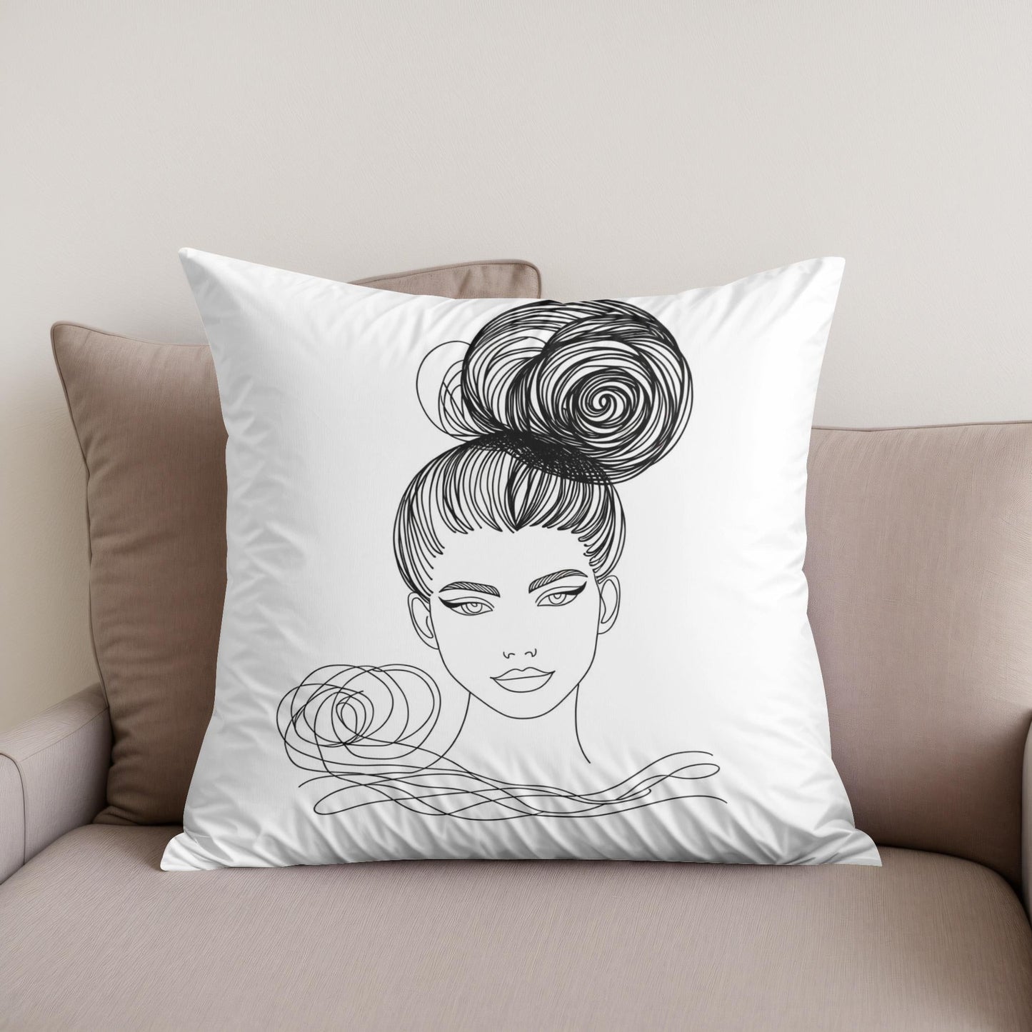The Elegant Bun Cotton Cushion