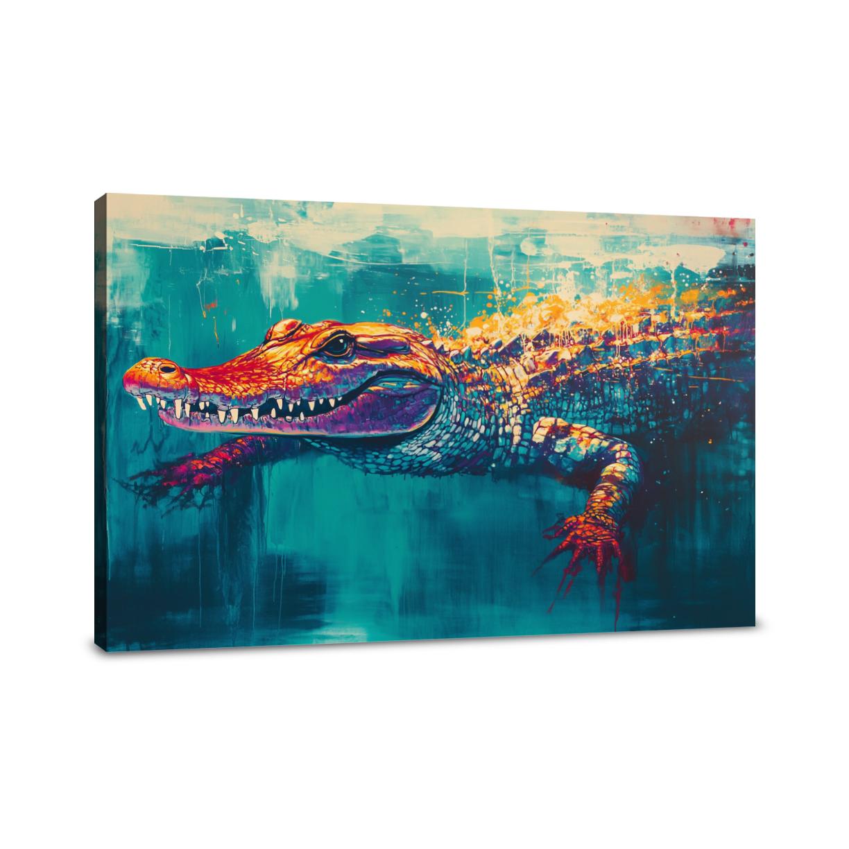Crocodile Jungle Canvas
