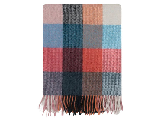 Dunira Merino Lambswool Throw - Sorbet