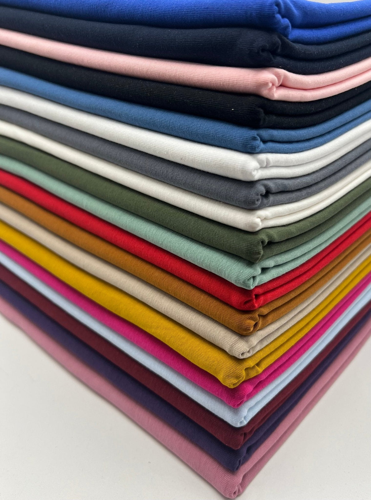 Dusky Pink Cotton Stretch Jersey 240 GSM 92/8 Lycra 4 Way Stretch
