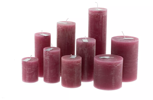 LUXURY RUSTIC CANDLE - FUCHSIA