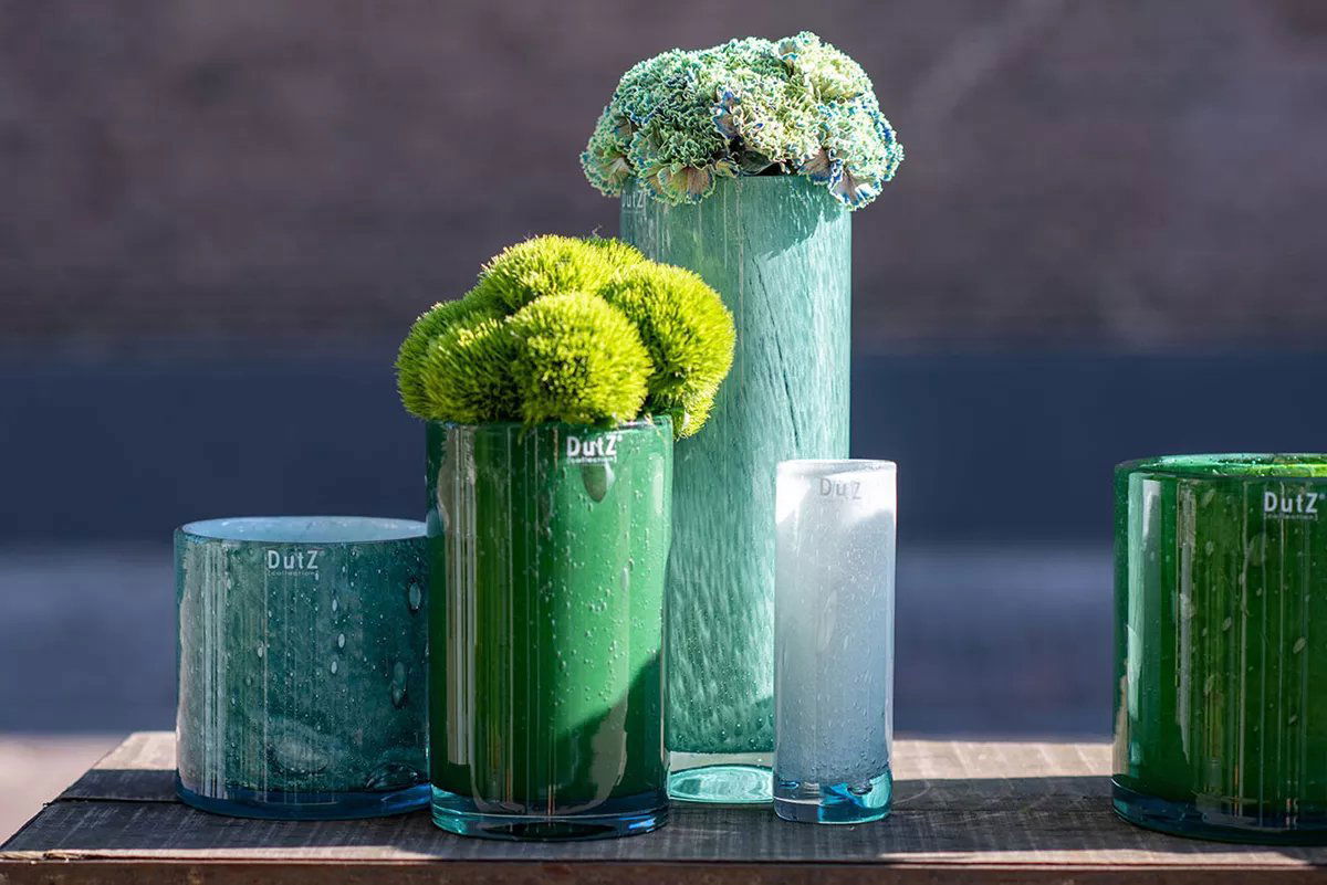 CYLINDER Vase - GREEN WHITE Colour by DutZ
