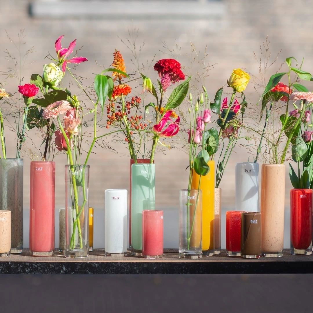 CYLINDER Vase - H25 D6.5 cm - WHITE Colour by DutZ