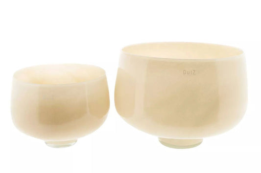 Decorative RIEKY Glass Bowl - BEIGE by DutZ