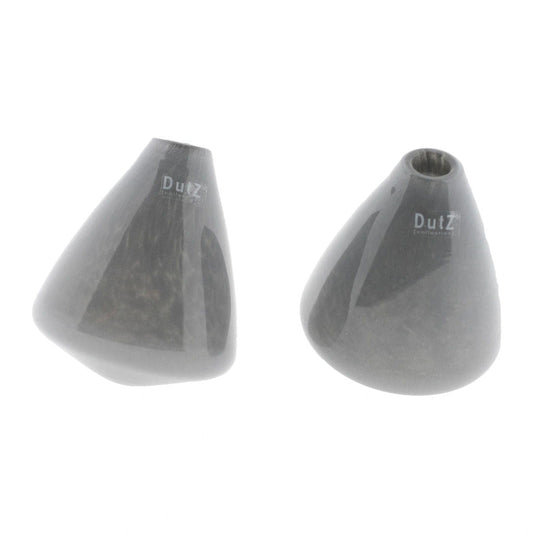 TUMBLING VASE - H12 D10 cm - GREY