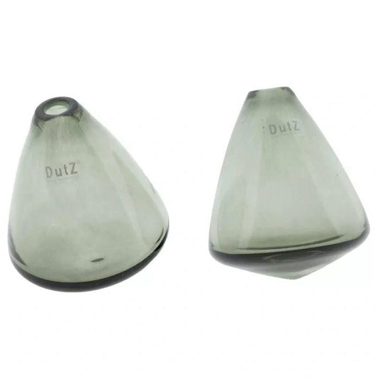 TUMBLING VASE - H12 D10 cm - SMOKE Glass