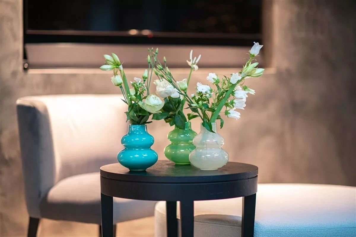 VASE SKRZYSZOW S - H16 D14 cm - ORANGE