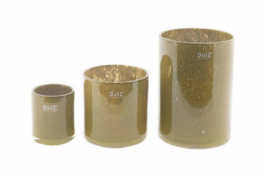 Glass Candleholder Vase CYLINDER 3 - H23 D16 cm - by DutZ