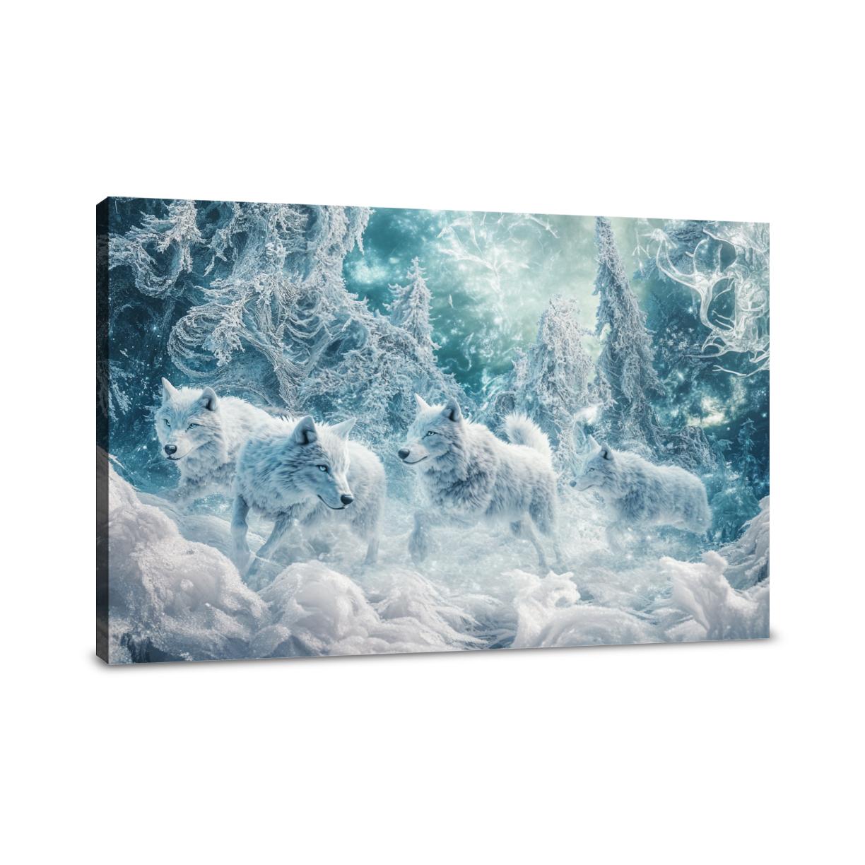 Ethereal Wolf Pack Canvas