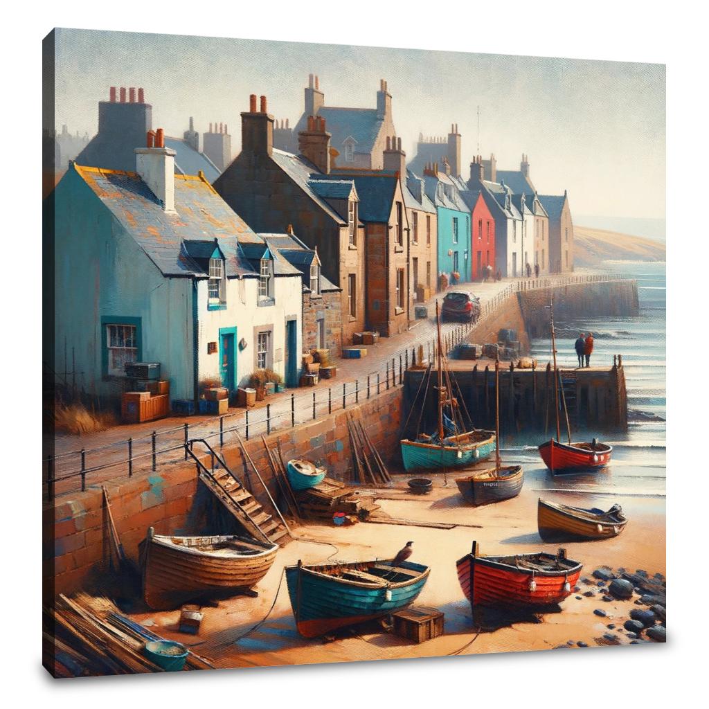 Aberdeen Footdee Haven Canvas