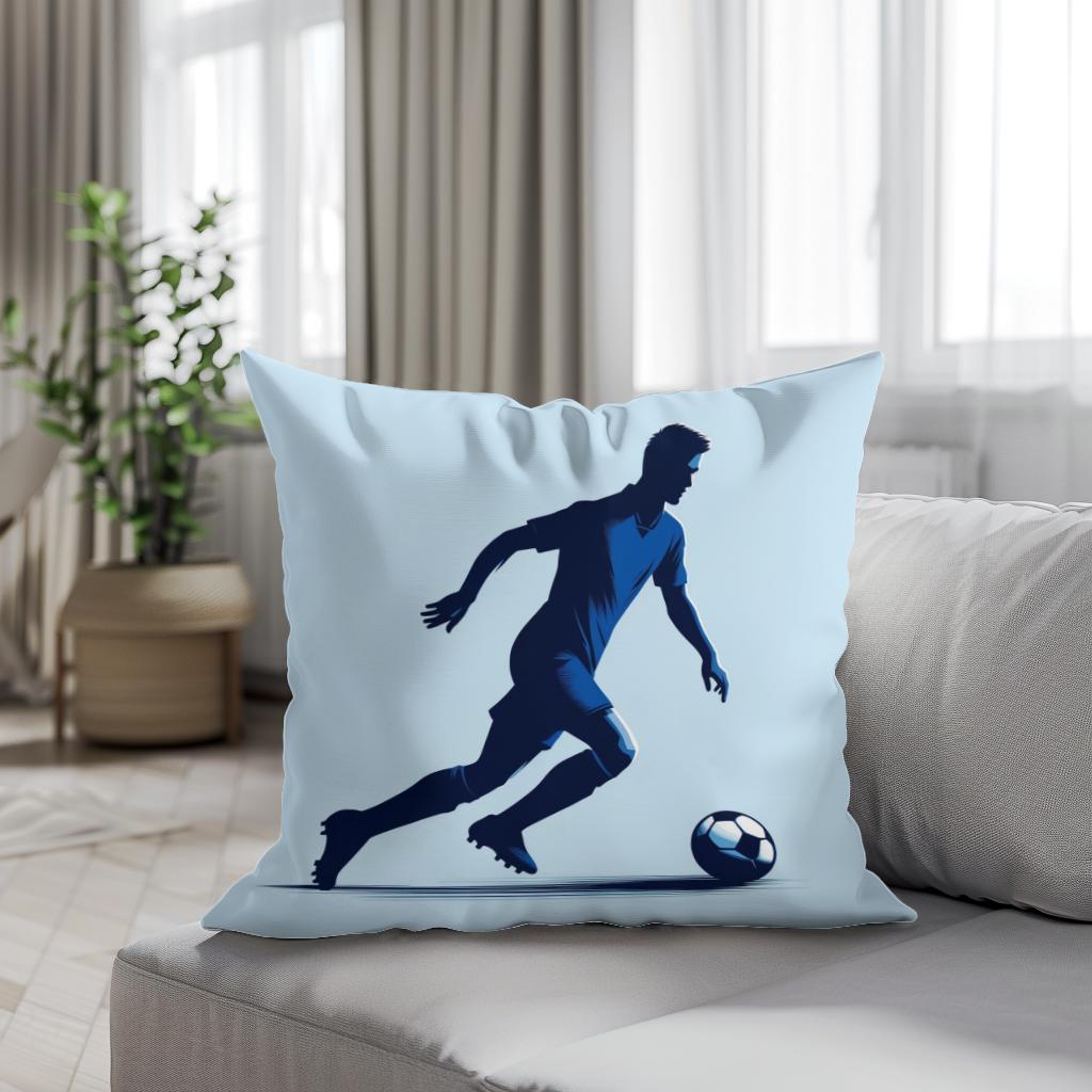 Glasgow Blue Dribble Cotton Cushion