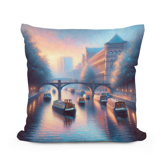 Manchester Castlefield Dusk Cotton Cushion