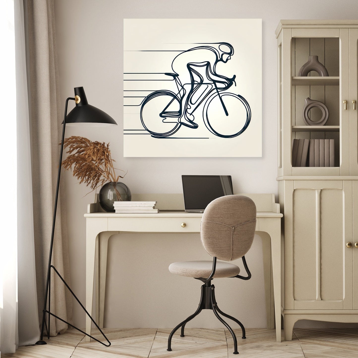 Dynamic Cyclist Canvas