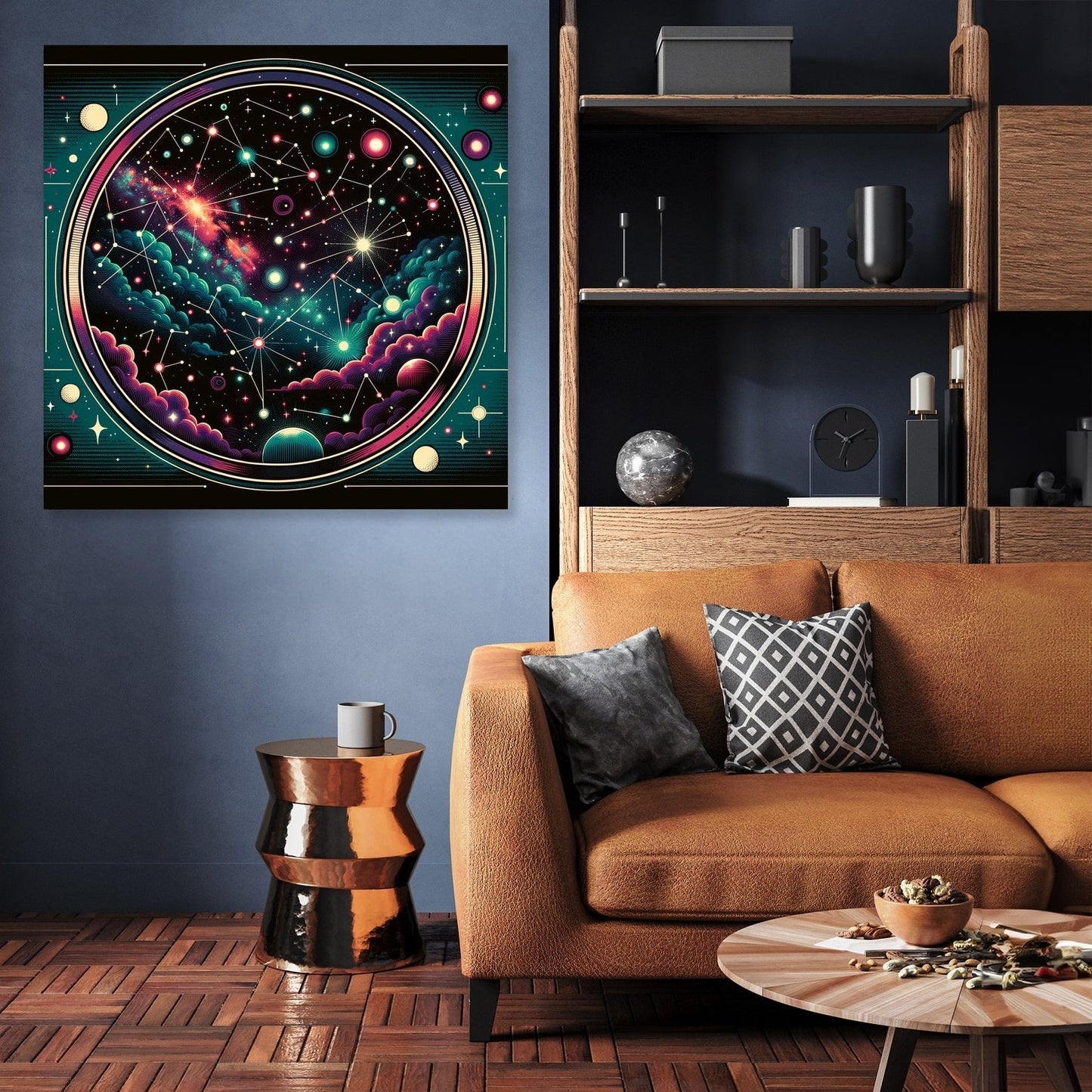 Neon Cosmos Pop Canvas