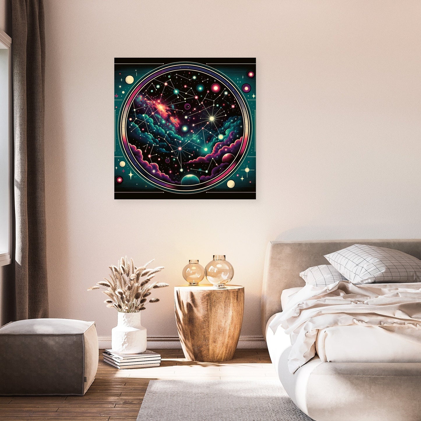 Neon Cosmos Pop Canvas