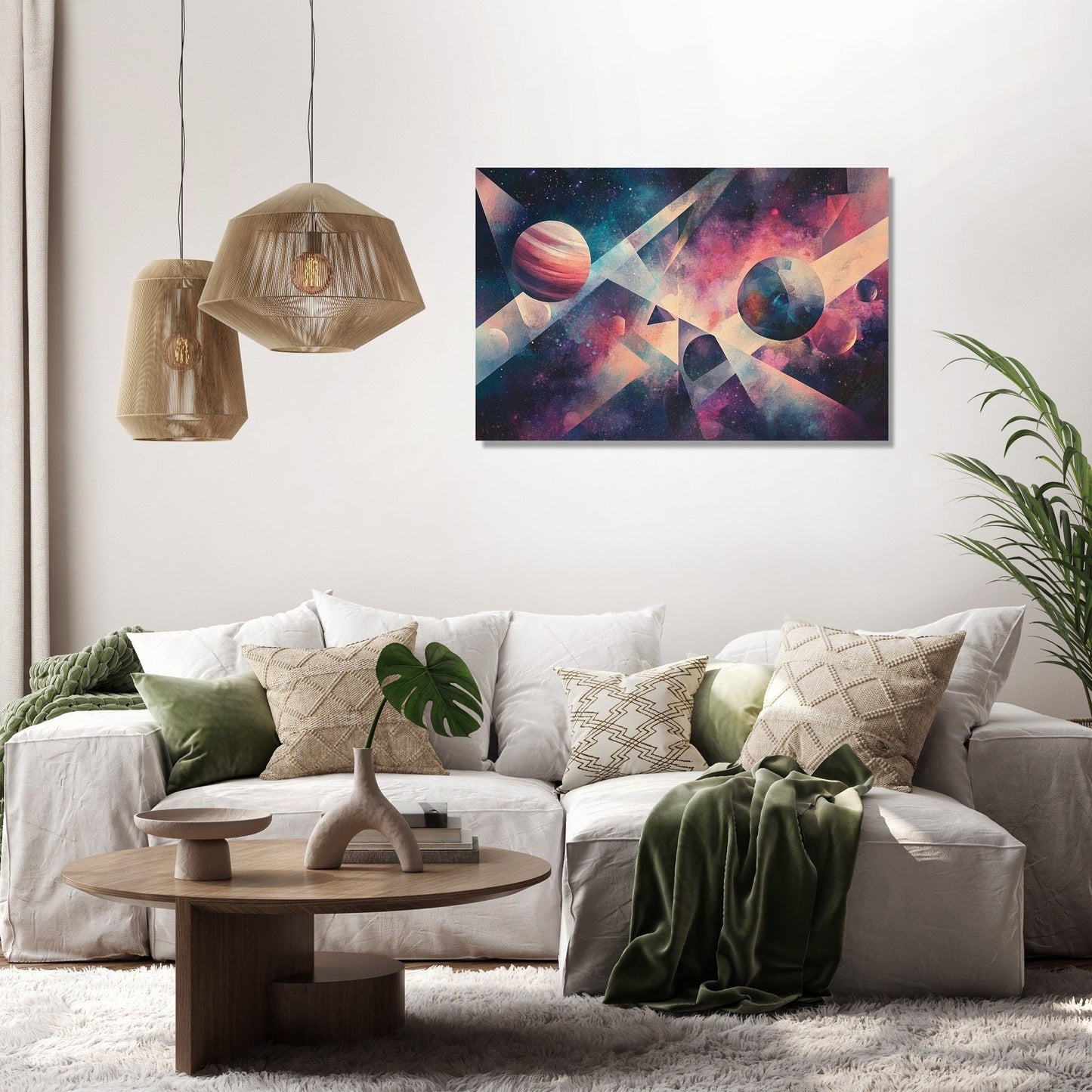 Geometric Cosmos Harmony Canvas