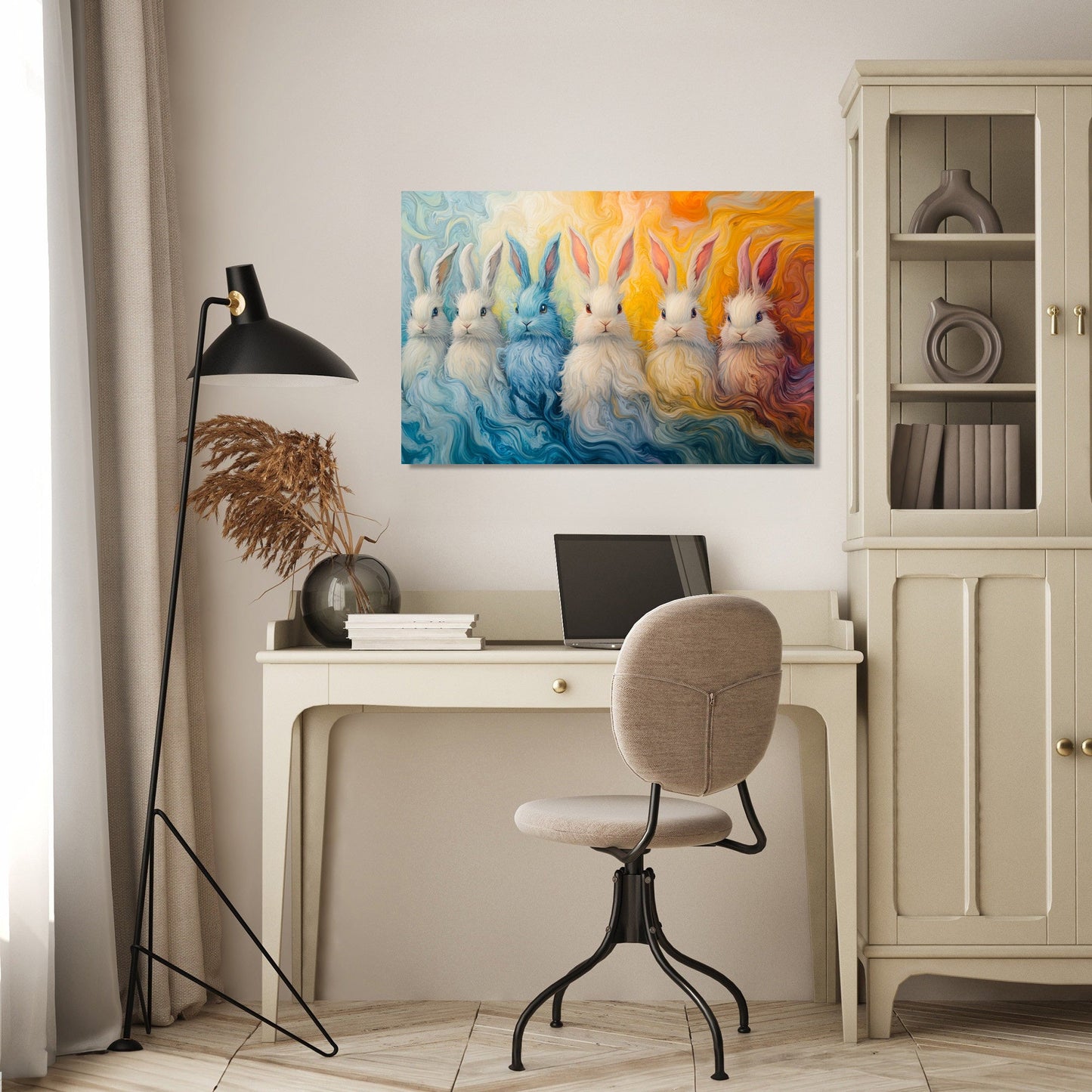 Fluffy Bunnies Harmony Canvas
