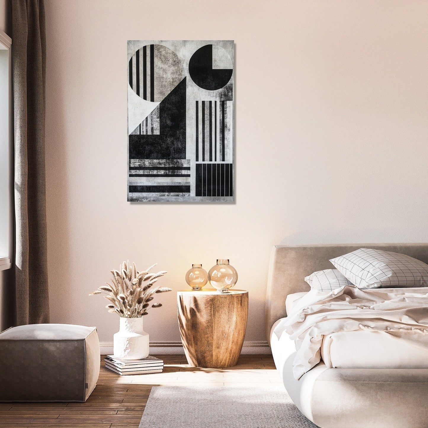 Bauhaus Bohemian Monochrome Canvas