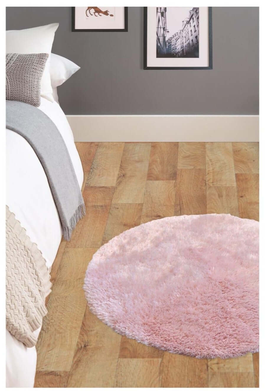 Soft Washable Pink Shaggy Rug | SA-07